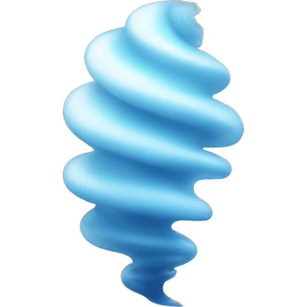 blue white soft transparent tornado emoji