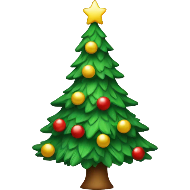 Cute Christmas tree emoji