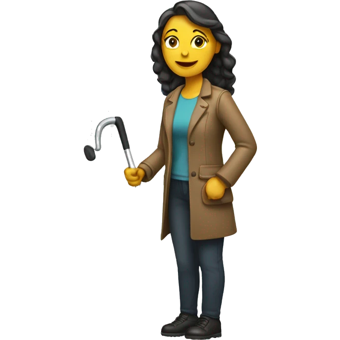 Woman with crutch emoji
