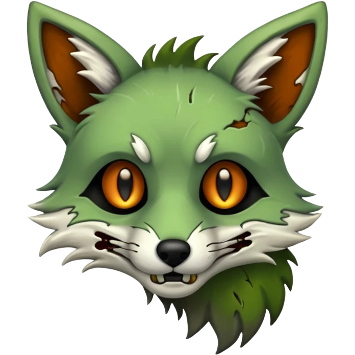 Zombie fox emoji