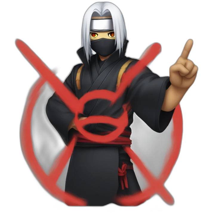 nagato akatsuki posing with peace sign emoji
