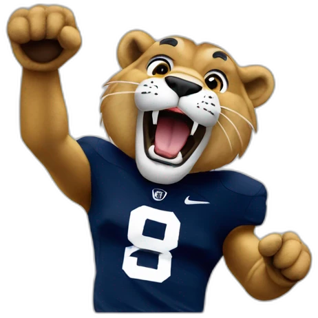 Penn state Nittany lion celebrate touchdown emoji
