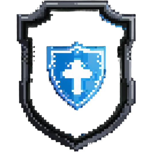 IT Help Desk shield-shaped badge with tech symbols emoji