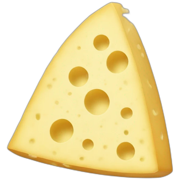a trinagle of parmesan cheese from above with a triangle cut out the middle emoji