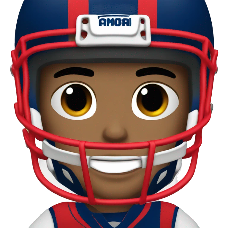 football player with red and blue uniform emoji