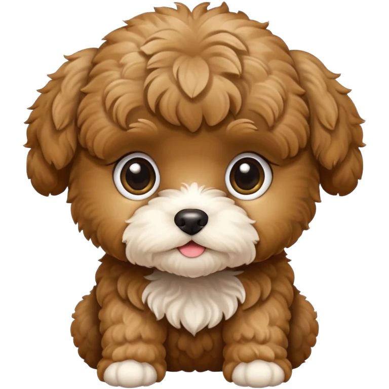 Golden dark brown maltipoo puppy emoji