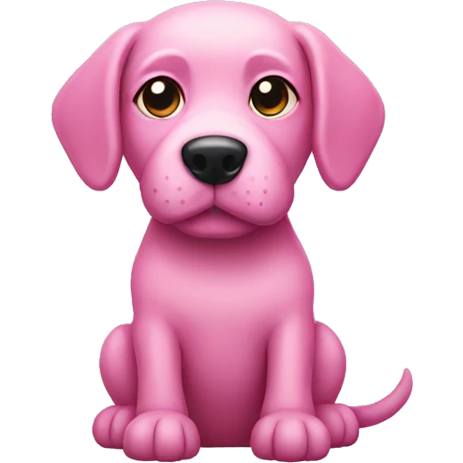 Pink dog emoji