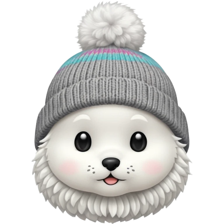 beanie with A fluffy pom-pom emoji