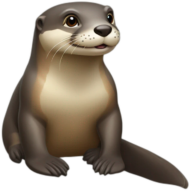 Loutre sur tortue emoji