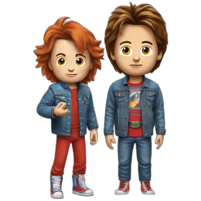 Marty mcfly and Chucky emoji