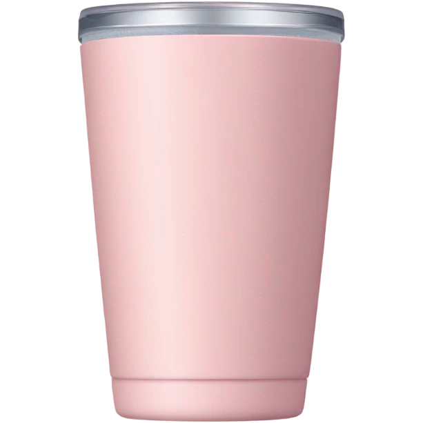 Light pink tumbler without face emoji