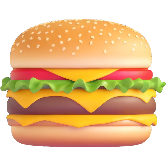 delicious cheeseburger emoji