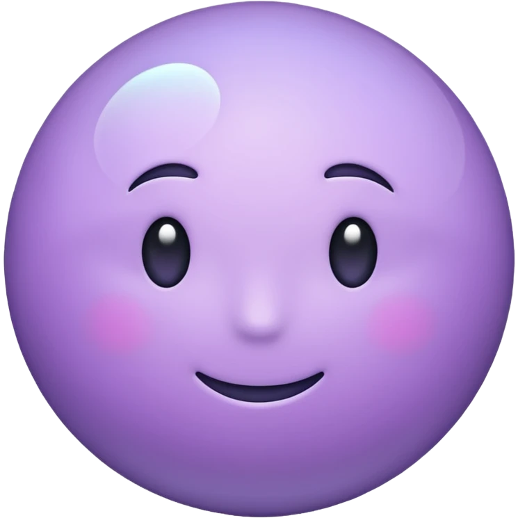 realistic Light purple moon emoji