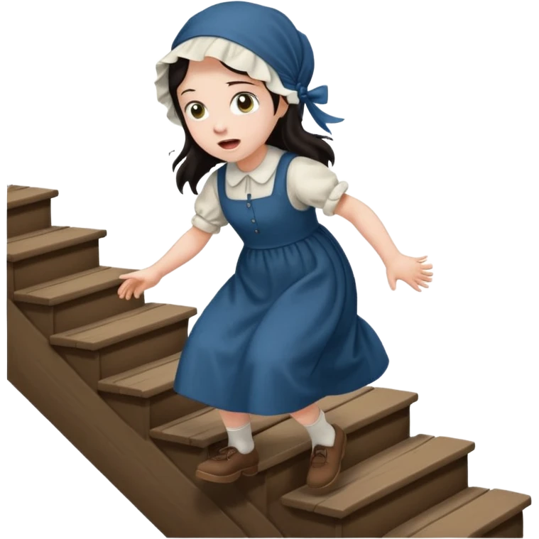 AMISH GIRL FALLING DOWN STEPS emoji