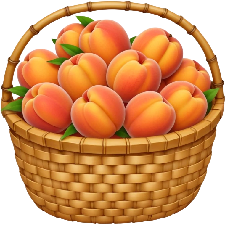  bamboo-basket,-peaches emoji