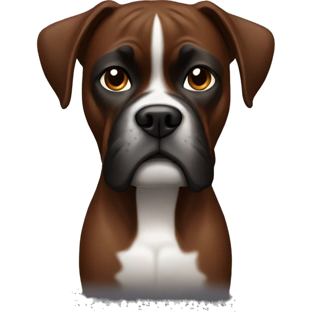 dark brown boxer dog emoji