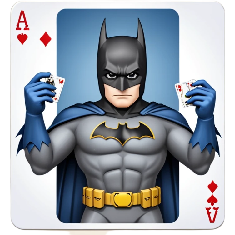 Please make me a card like the joker card but with batman  emoji