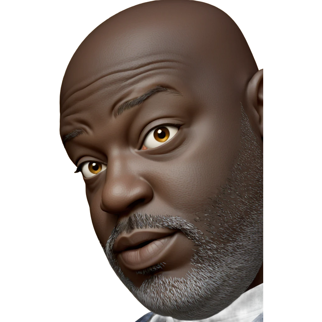 realistic portrait of bald male emoji