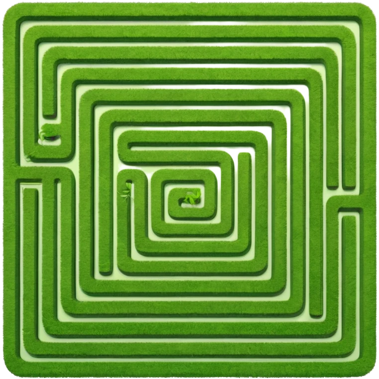 a square maze seen from the top, green emoji