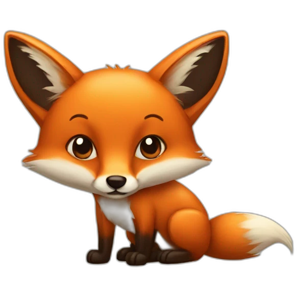 Fox and a beetle emoji