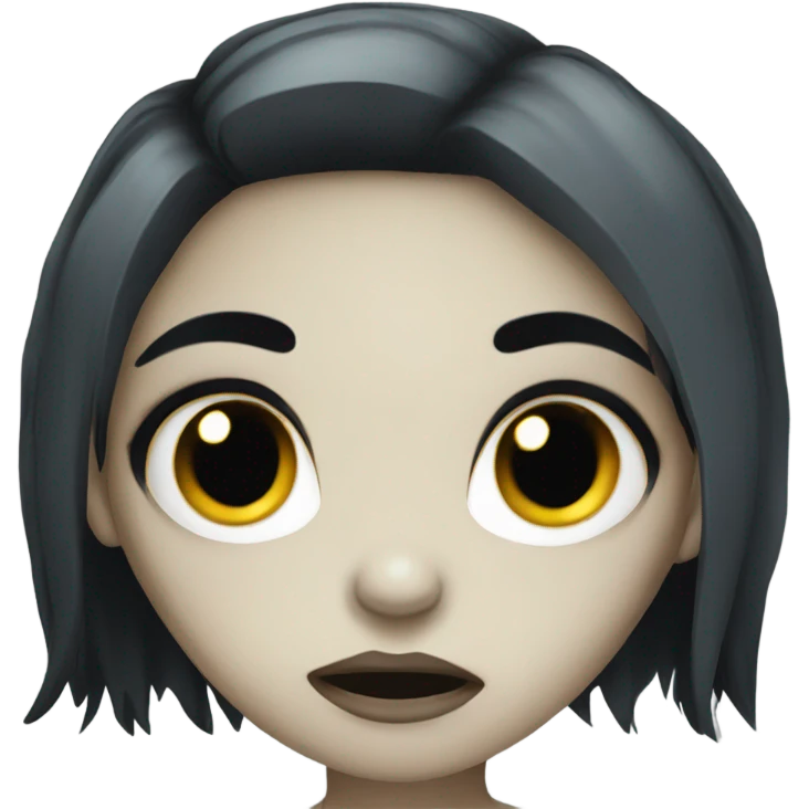 girl zombie with black hair emoji