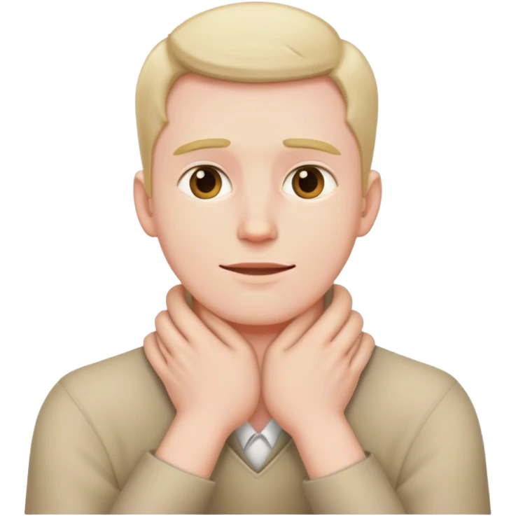  guy with hands around neck emoji