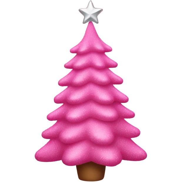 Pink Christmas tree  emoji