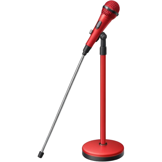 Microphone Stand red emoji