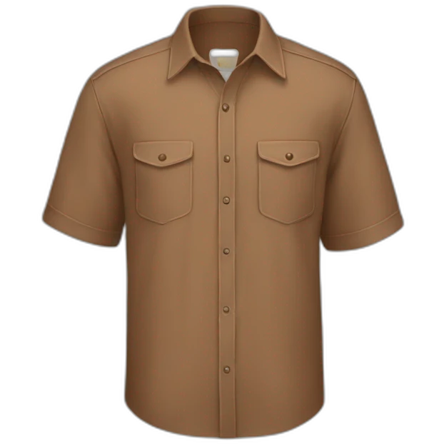 brown short sleeve shirt emoji
