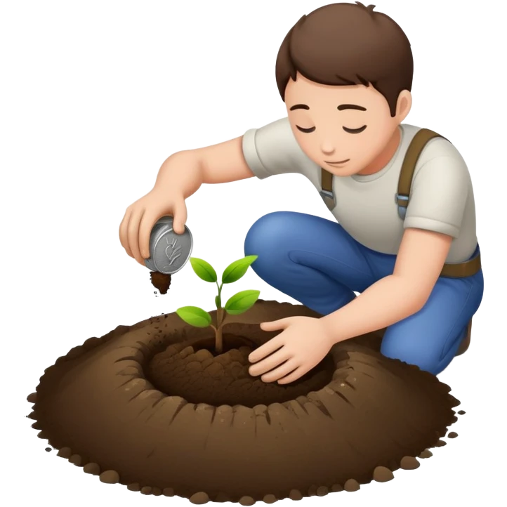 planting a coin emoji