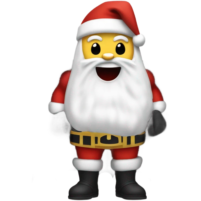 Santa Batman screaming emoji