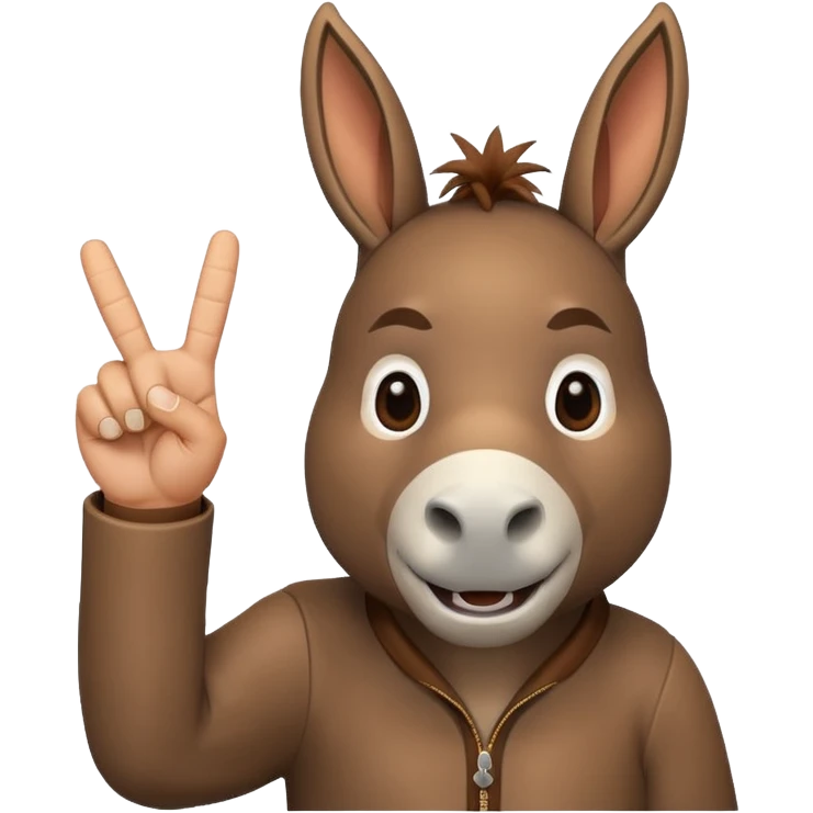 donkey throwing finger sign  emoji