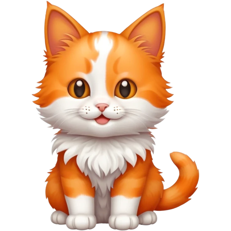 Happy kitten full body emoji