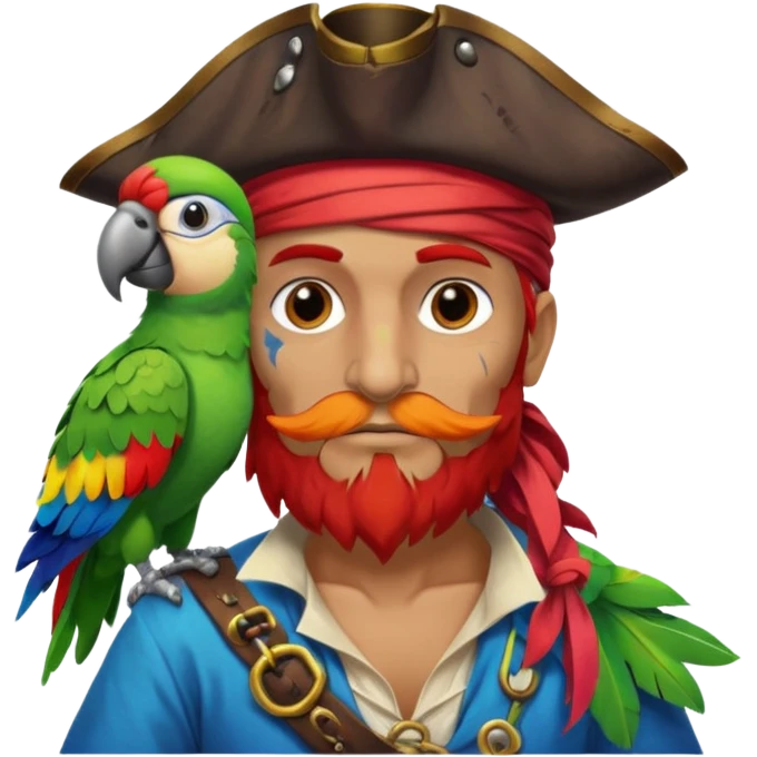 pirate and parrot emoji