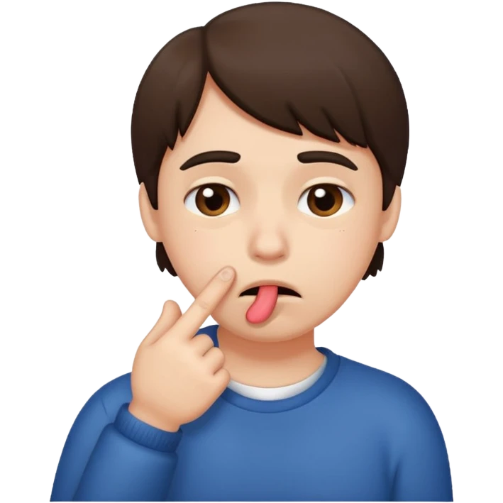 emoji imbarazzata con dito in bocca emoji