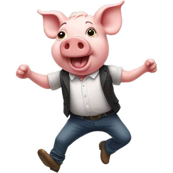 A pig dancing  emoji