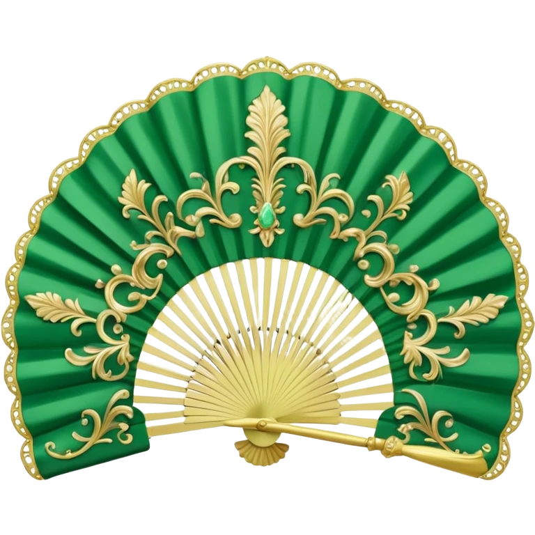 rococo green fan emoji