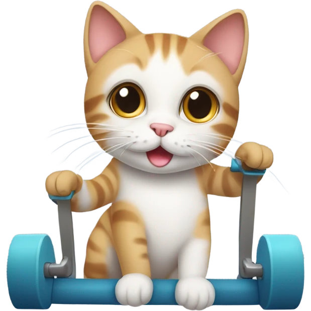 Cat in the gym  emoji