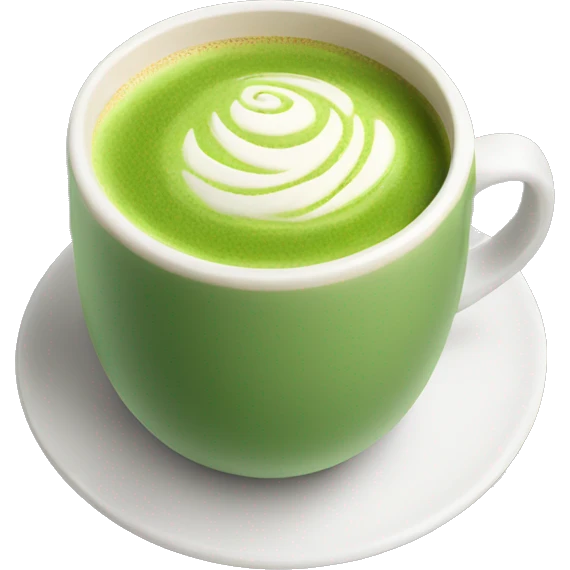 Matcha latte in mug emoji