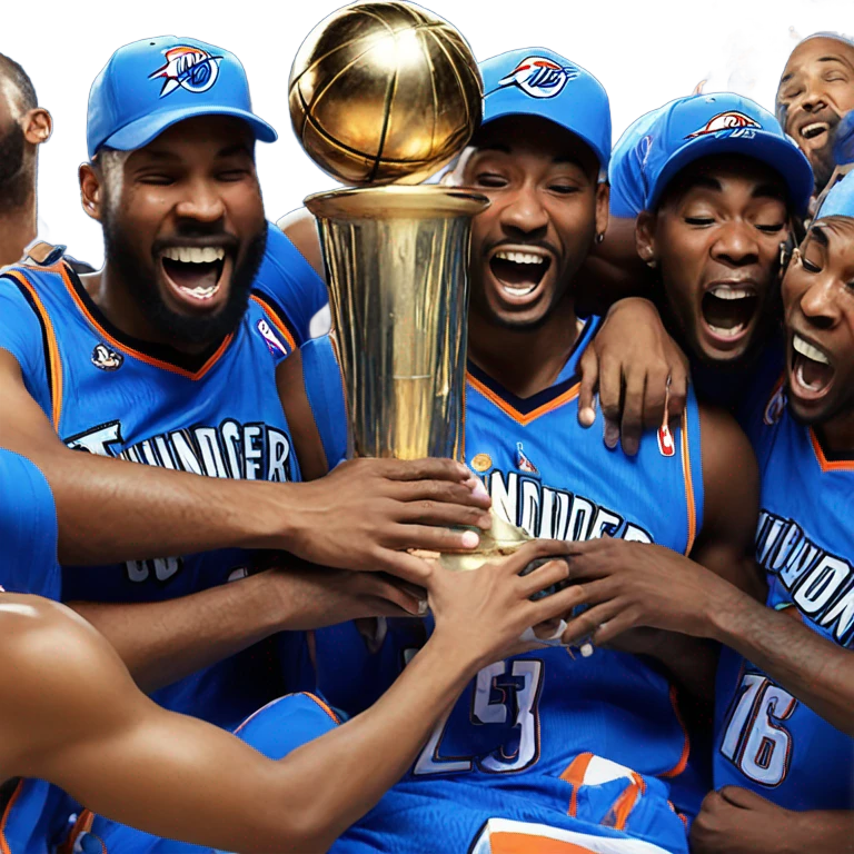 Oklahoma city thunder winning the nba championship  emoji