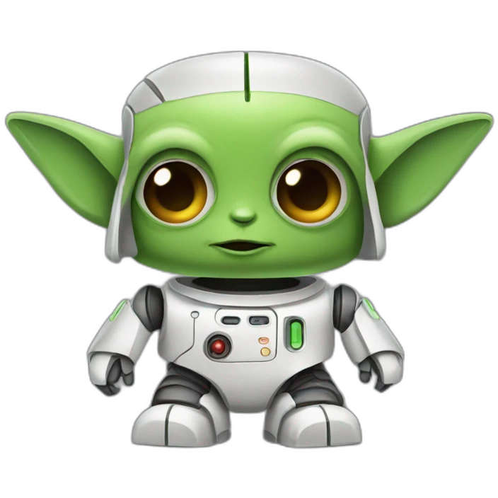 cute robot with yoda ears emoji