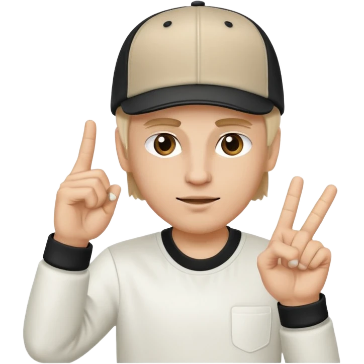 White DJ with middle finger up emoji