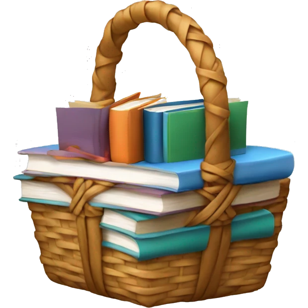 basket with books inside  emoji