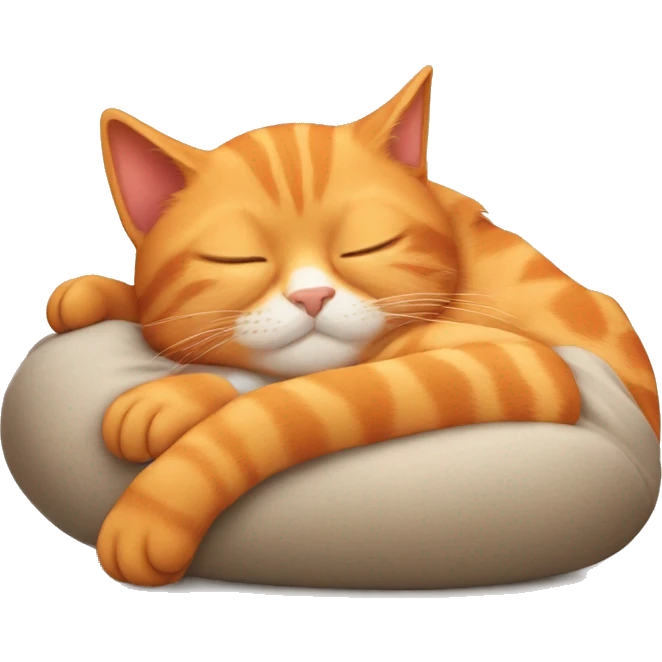 orange cat sleeping emoji