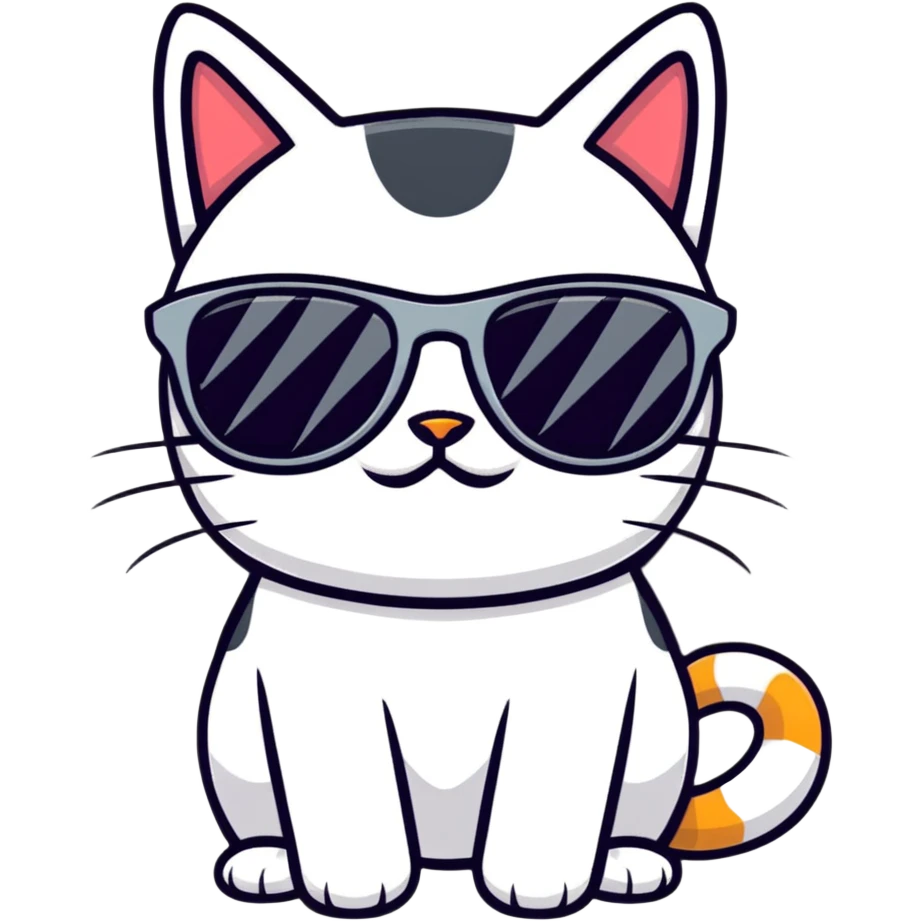 Cat with sunglasses emoji