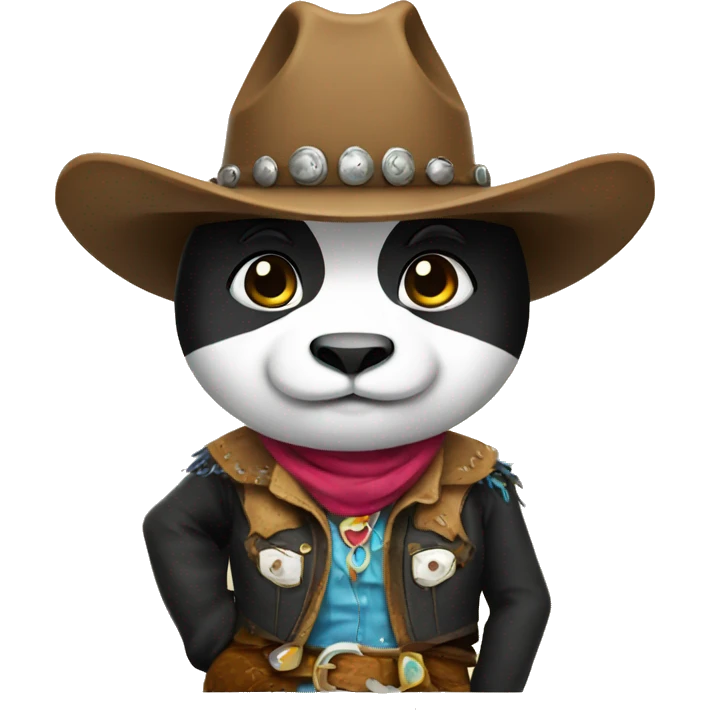 Panda as a cowgirl emoji
