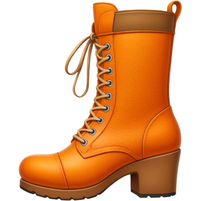Giant orange boot stepping on a person emoji