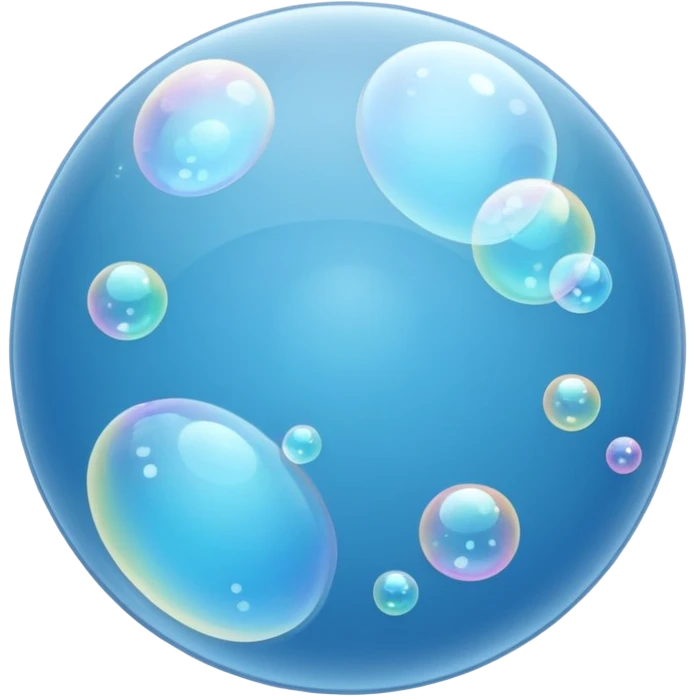 Light blue soap bubbles emoji