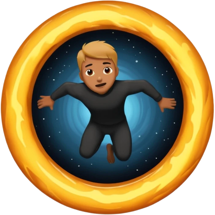 Man in black hole emoji