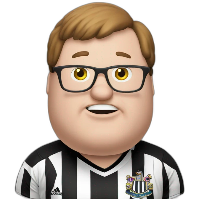 Peter Griffin in a Newcastle United jersey emoji